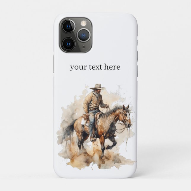 Dusty Trail Ride in Watercolor, custom Case-Mate iPhone Case (Back)