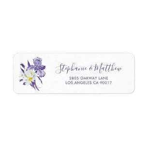 Dusty violet Iris blanc marguerite Mariage botaniq