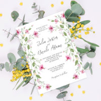 Dusty White Pink Hibiscus Bloom Wedding Shower