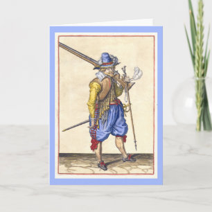 Dutch 17th Century Soldier - Greeting Card