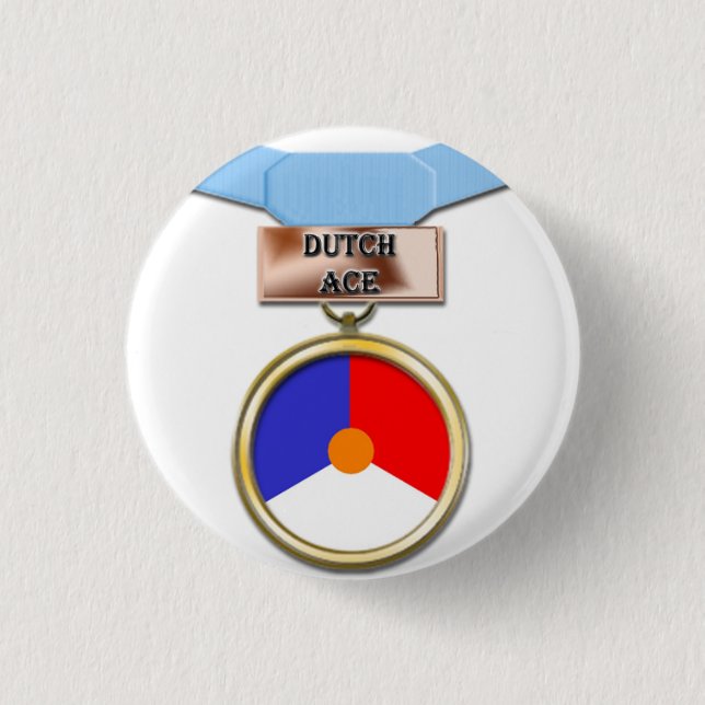 Dutch Ace medal button (Front)