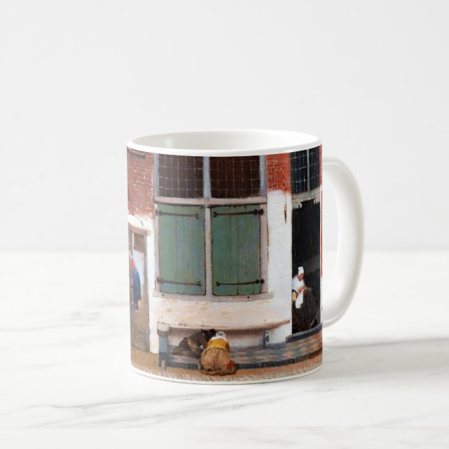 Dutch Alley, Johannes Vermeer Coffee Mug (Front Right)