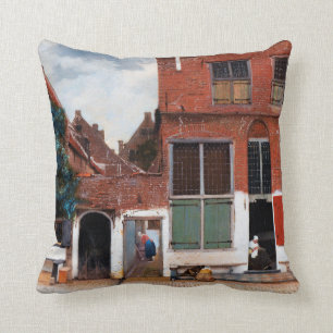 Dutch Alley, Johannes Vermeer Throw Pillow