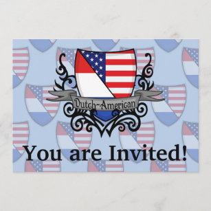 Dutch-American Shield Flag Invitation