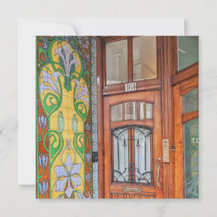 Dutch Art Nouveau Door Greeting Card