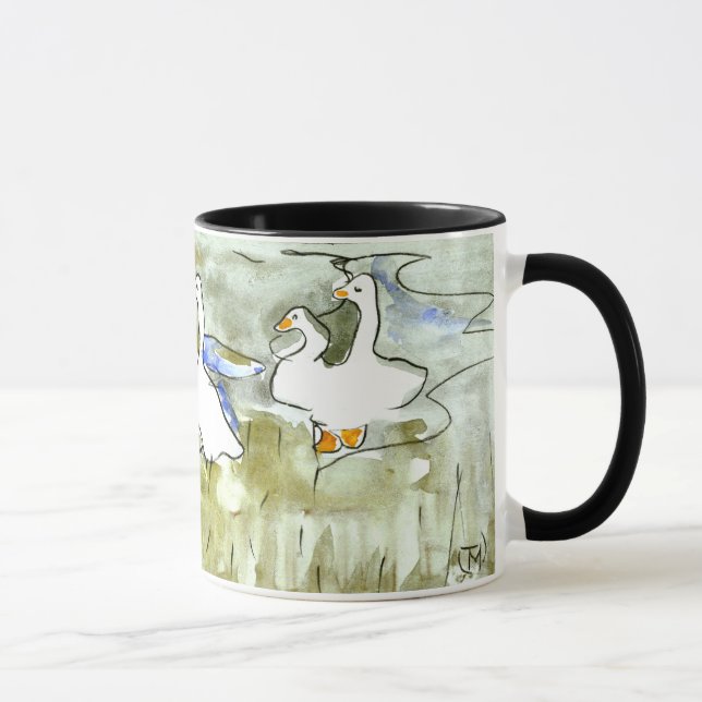 Dutch Art Nouveau Ducks and Geese Mug (Right)