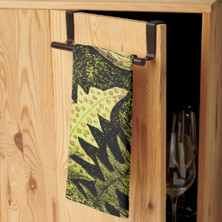 Dutch Art Nouveau Frog in Tree Kitchen Towel