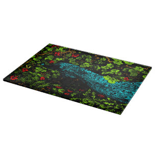 Dutch Art Nouveau Peacock and Butterfly  Cutting Board