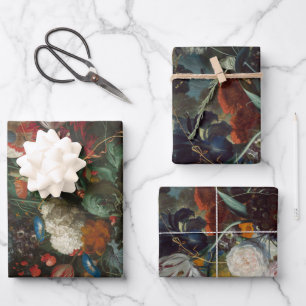 Dutch Art Wrapping Paper Flat Sheet Set of 3