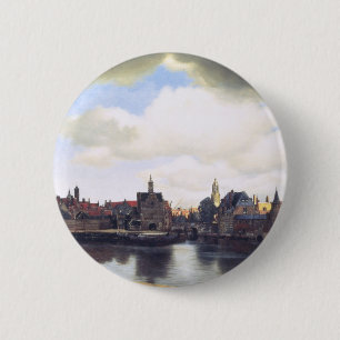 Dutch Artist Vermeer Painting 2 Inch Round Button