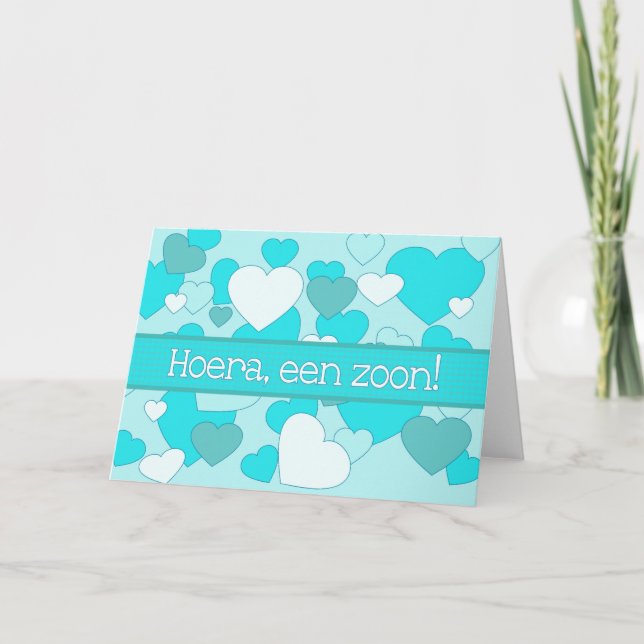 Dutch Baby Boy congratulations Card (Front)