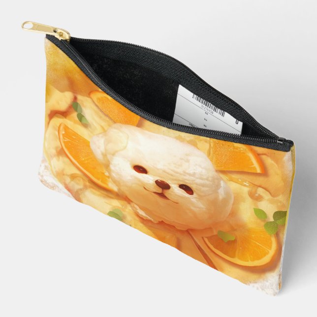 Dutch Baby Pancake with Cute Dog Ice Cream Accessory Pouch (Open)