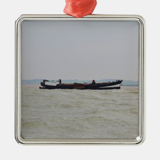 Dutch Barge Metal Ornament (Front)