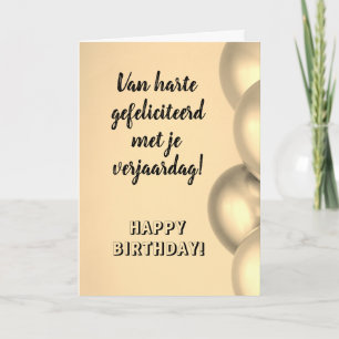Dutch Birthday Gefeliciteerd met je verjaardag Card