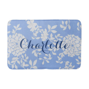 Dutch Blue Floral Delft Style Bath Mat
