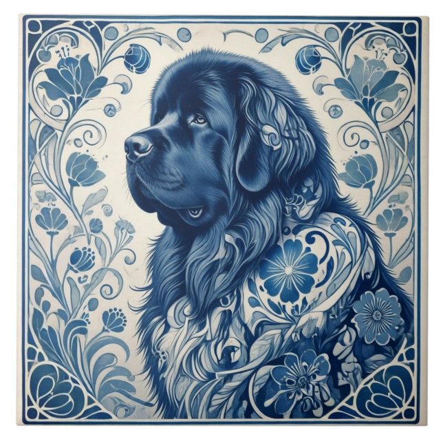 Dutch Blue Newfie Tile (Front)