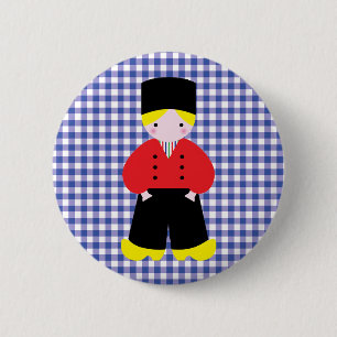 Dutch boy 2 inch round button
