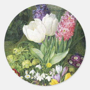 Dutch Bulb Spring Flowers Classic Round Sticker