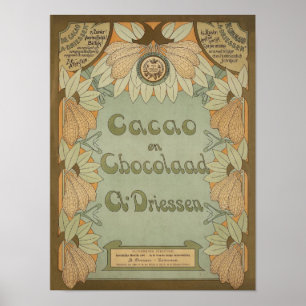 Dutch Cacao & Chocolate Label Circa 1900 Poster