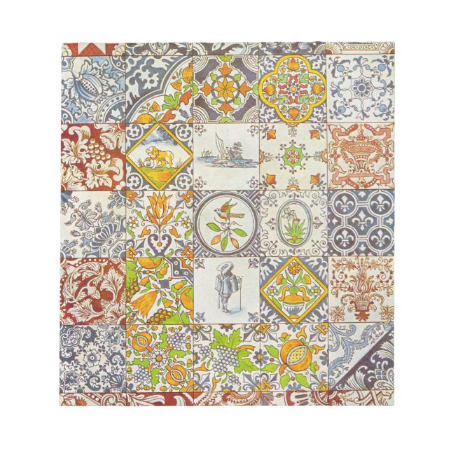 Dutch Ceramic Tiles Notepad (Front)