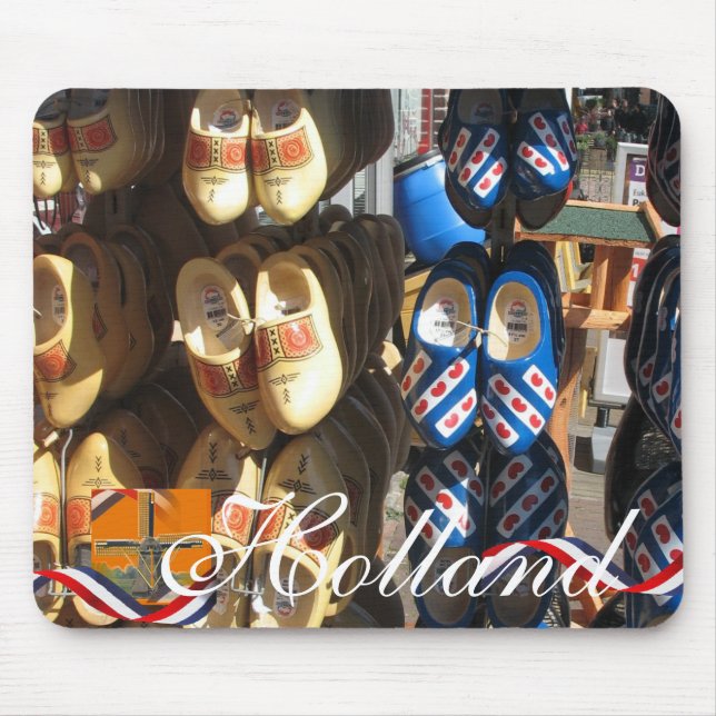 Dutch Clogs Holland Text Souvenir Mousepad (Front)
