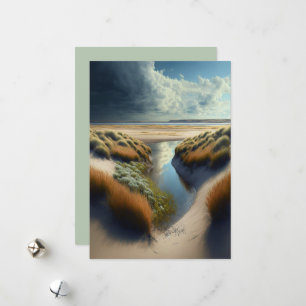 Dutch Coastal Dunes Holiday Card