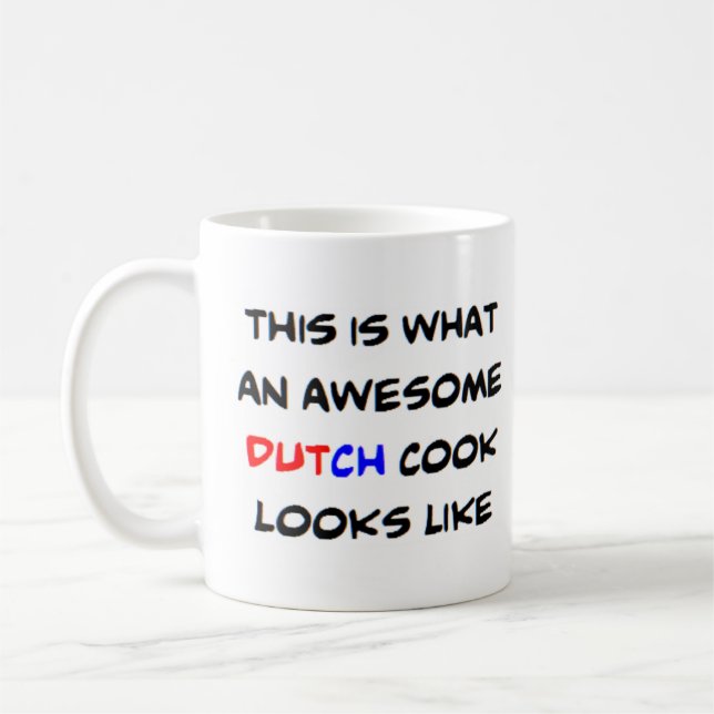 dutch cook, awesome coffee mug (Left)
