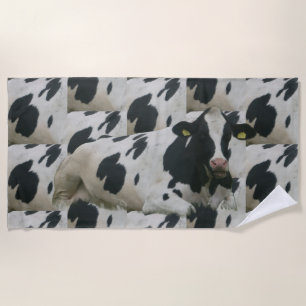 Dutch Cow in Cow Pattern Beach Towel