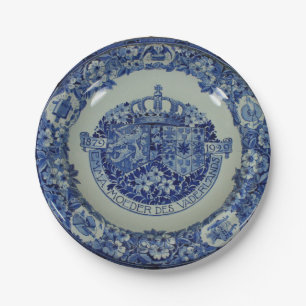 DUTCH CREST BLUE DELFT PAPER PLATE