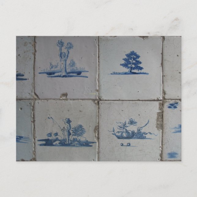 Dutch Delft Blue Tiles PostCard (Front)