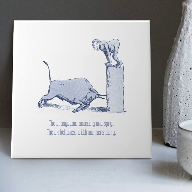 Dutch Delft Wilhelm Busch Inspired Playful Decor Tile (Creator Uploaded)