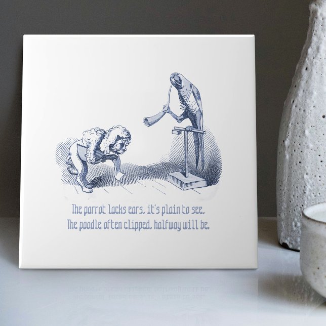 Dutch Delft Wilhelm Busch Inspired Playful Decor Tile (Creator Uploaded)