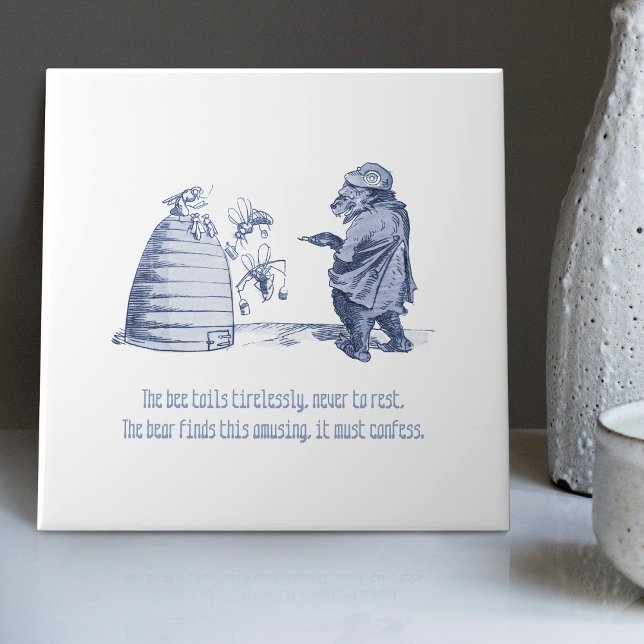 Dutch Delft Wilhelm Busch Inspired Playful Decor Tile (Creator Uploaded)