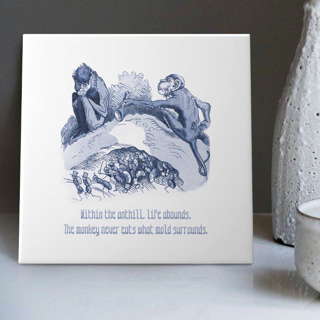 Dutch Delft Wilhelm Busch Inspired Playful Decor Tile (Creator Uploaded)
