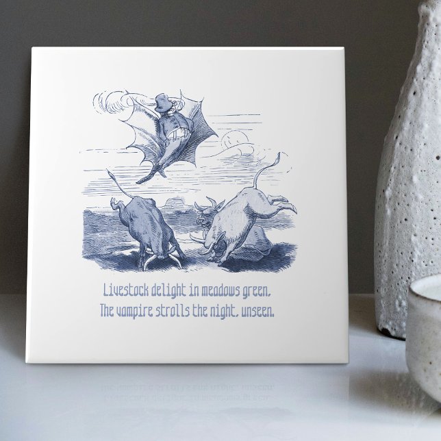 Dutch Delft Wilhelm Busch Inspired Playful Decor Tile (Creator Uploaded)