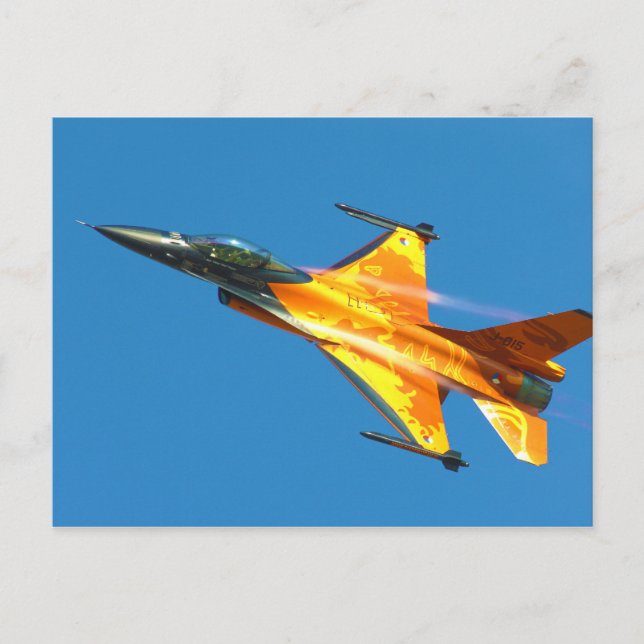 Dutch F-16 Fighting Falcon Jet Airplane Postcard (Front)