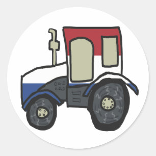 Dutch Farm Tractor Protests Classic Round Sticker