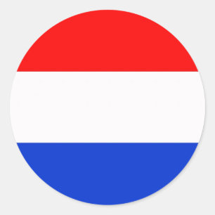 Dutch Flag Classic Round Sticker