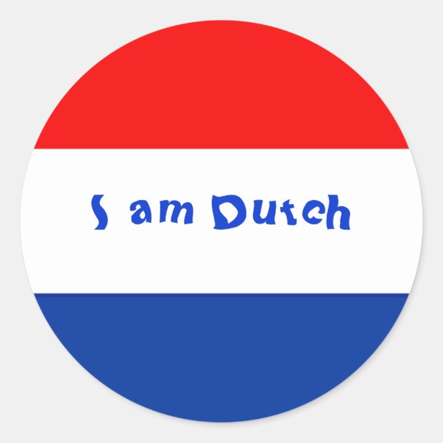 Dutch Flag Classic Round Sticker (Front)