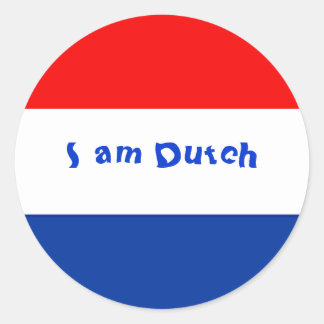 Dutch Flag Classic Round Sticker