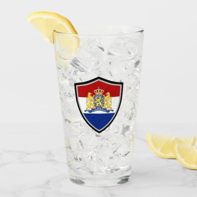 Dutch flag-coat arms glass (Front Ice)