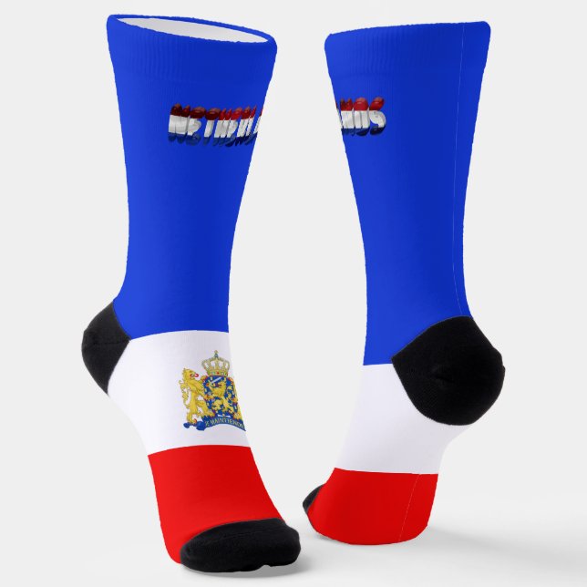 Dutch flag-coat of arms socks (Angled)