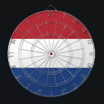 Dutch Flag Dartboard<br><div class="desc">This design features the national flag of the Netherlands (informally known as Holland), which is a country primarily located in Western Europe and partly in the Caribbean, forming the largest constituent country of the Kingdom of the Netherlands. In Europe, it consists of 12 provinces that border Germany to the east,...</div>