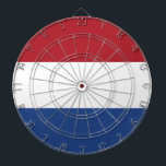 Dutch Flag Dartboard<br><div class="desc">This design features the national flag of the Netherlands (informally known as Holland), which is a country primarily located in Western Europe and partly in the Caribbean, forming the largest constituent country of the Kingdom of the Netherlands. In Europe, it consists of 12 provinces that border Germany to the east,...</div>