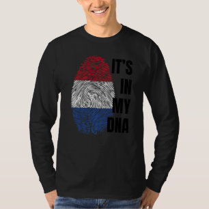 Dutch Flag Dna Fingerprint Holland Oranje T-Shirt
