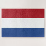 Dutch Flag Jigsaw Puzzle<br><div class="desc">This design features the national flag of the Netherlands (informally known as Holland), which is a country primarily located in Western Europe and partly in the Caribbean, forming the largest constituent country of the Kingdom of the Netherlands. In Europe, it consists of 12 provinces that border Germany to the east,...</div>
