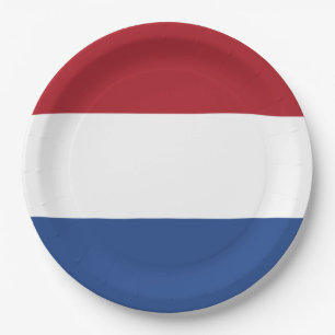 Dutch Flag Paper Plate