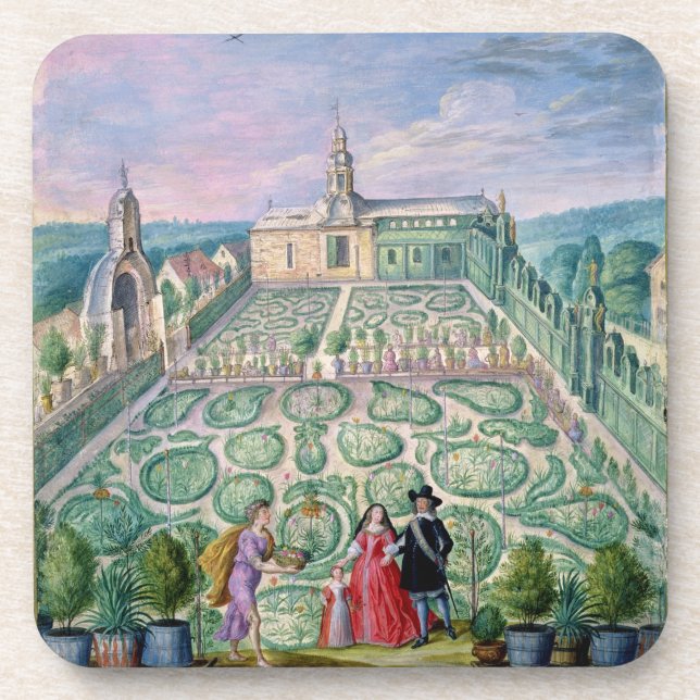 Dutch Garden, 1650 (w/c on paper) Coaster (Front)