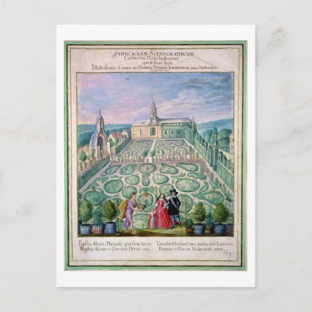 Dutch Garden, 1650 (w/c on paper) Postcard (Front)