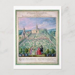 Dutch Garden, 1650 (w/c on paper) Postcard